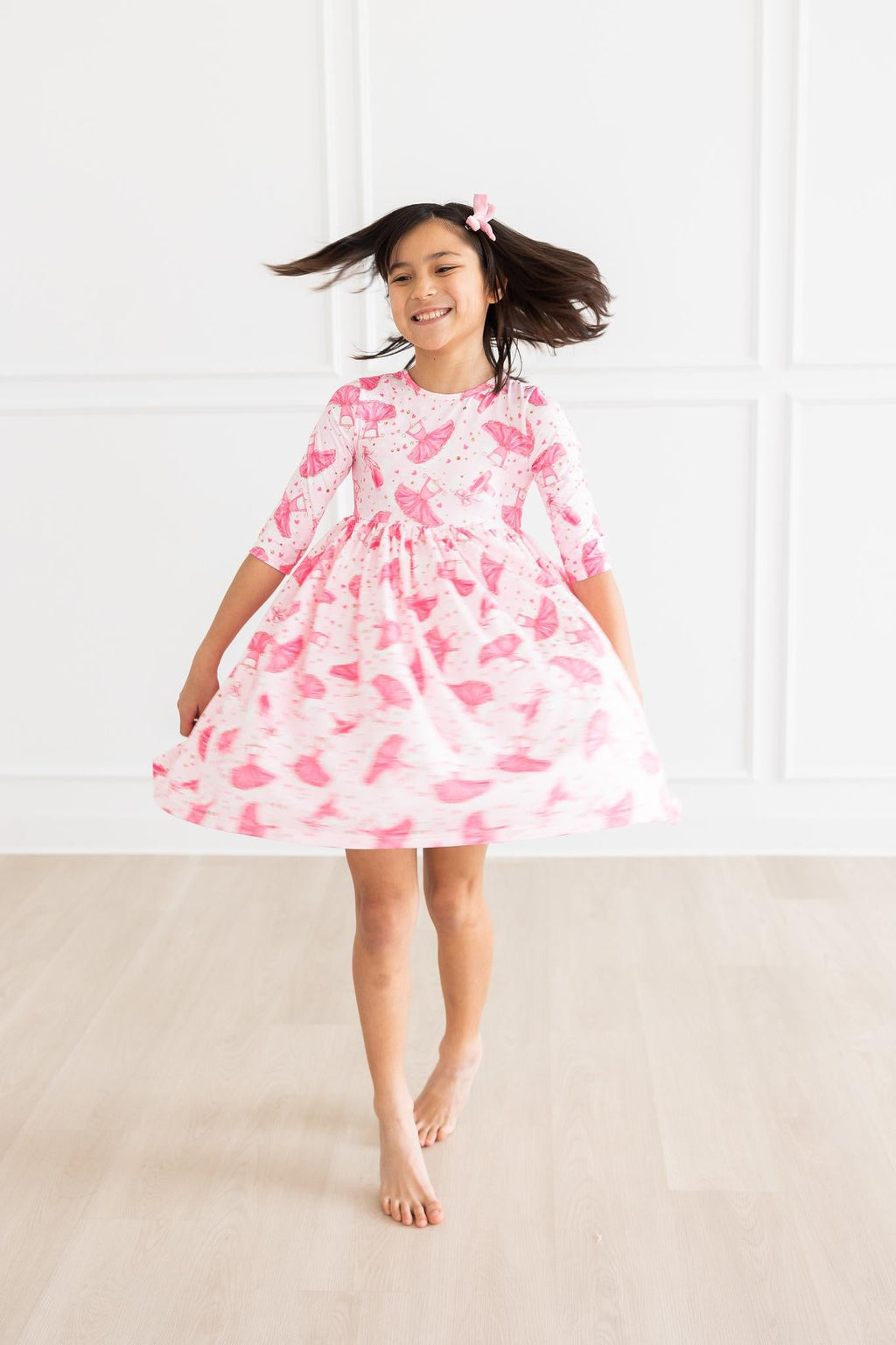 Pirouette 3/4 Sleeve Pocket Twirl Dress by Mila & Rose ®