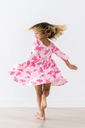 Pirouette 3/4 Sleeve Pocket Twirl Dress by Mila & Rose ®