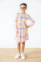 Plaid About You L/S Pocket Twirl Dress by Mila & Rose ®
