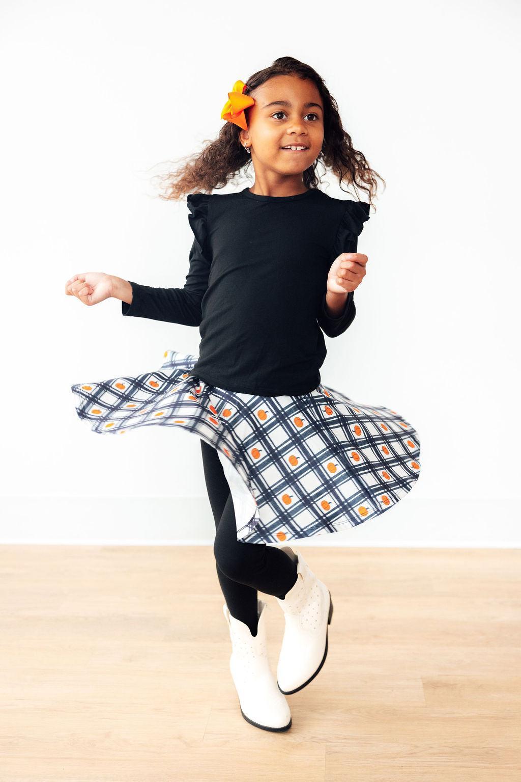 Plaid Pumpkins Twirl Skegging by Mila & Rose ®