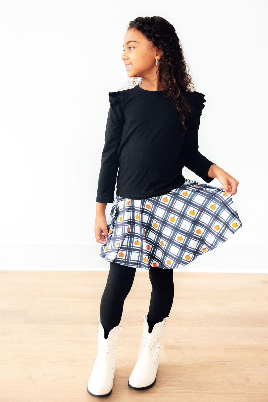 Plaid Pumpkins Twirl Skegging by Mila & Rose ®