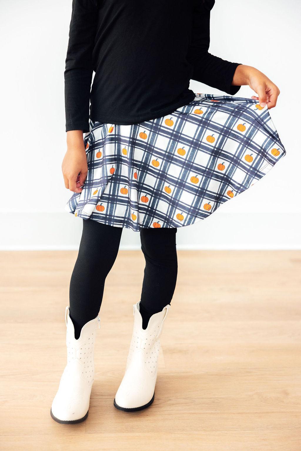 Plaid Pumpkins Twirl Skegging by Mila & Rose ®
