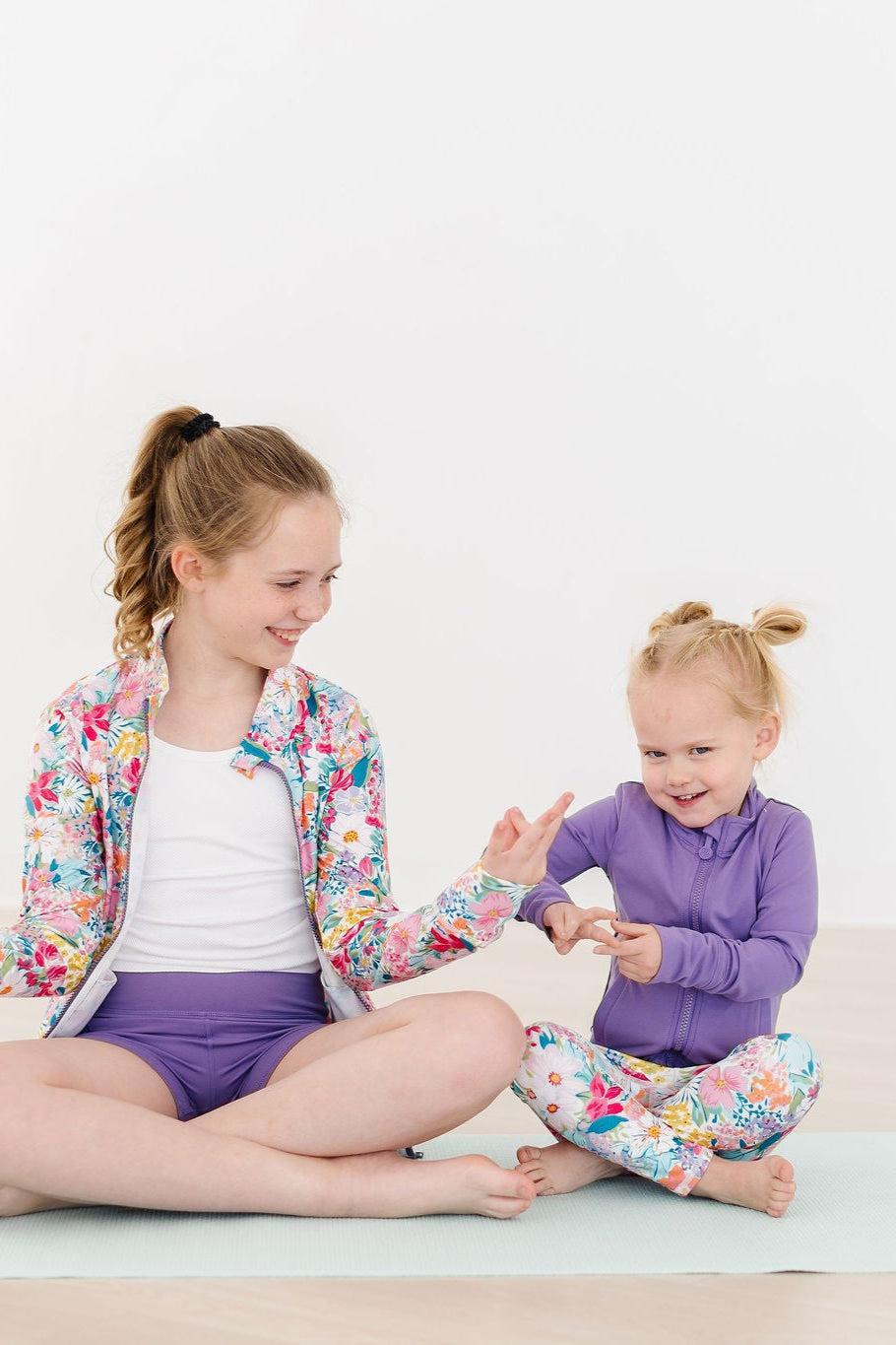 SALE Playful Purple Full-Zip Ruffle Active Jacket by Mila & Rose ®