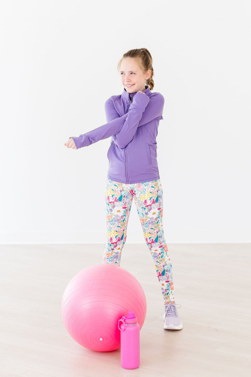 SALE Playful Purple Full-Zip Ruffle Active Jacket by Mila & Rose ®
