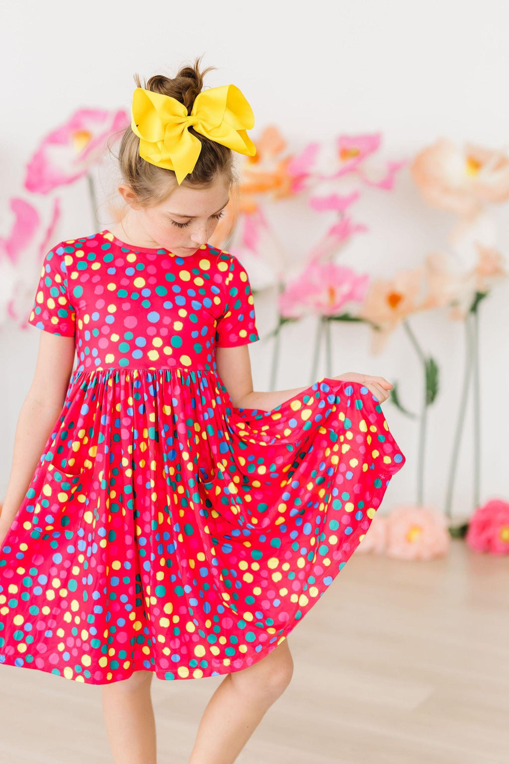 Polka Dot Party S/S Pocket Twirl Dress by Mila & Rose ®