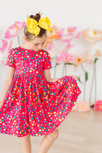 Polka Dot Party S/S Pocket Twirl Dress by Mila & Rose ®