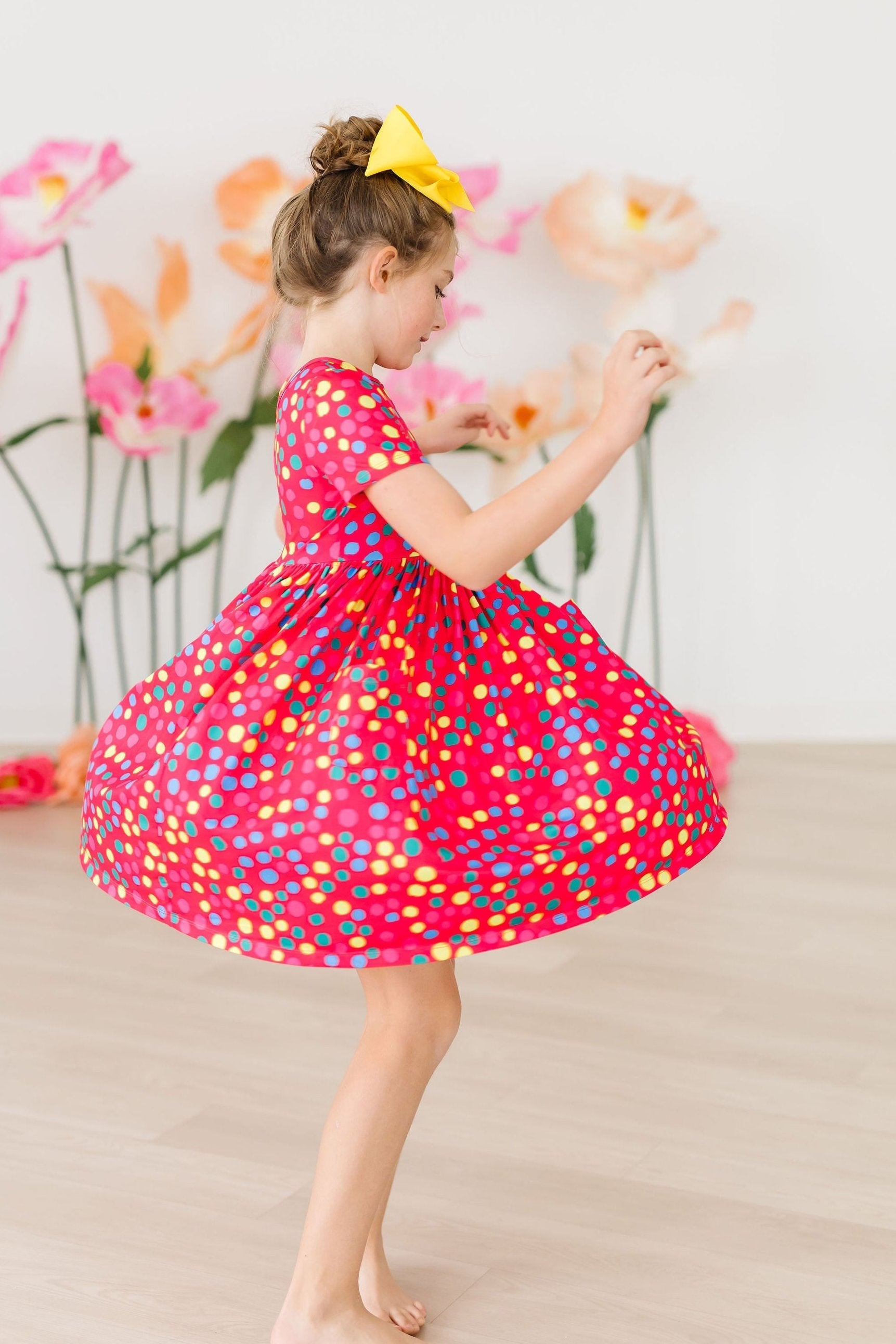 Polka Dot Party S/S Pocket Twirl Dress by Mila & Rose ®