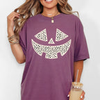 Polka Dot Jack-O-Lantern Dalmatian Witch Trick-Or-Treat Halloween Comfort Colors Tee by Refinery No. 1