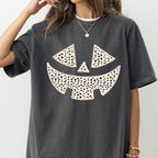 Polka Dot Jack-O-Lantern Dalmatian Witch Trick-Or-Treat Halloween Comfort Colors Tee by Refinery No. 1