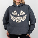 Polka Dot Jack-O-Lantern Dalmatian Pumpkin Halloween Trick Or Treat Witch Hoodie by Refinery No. 1