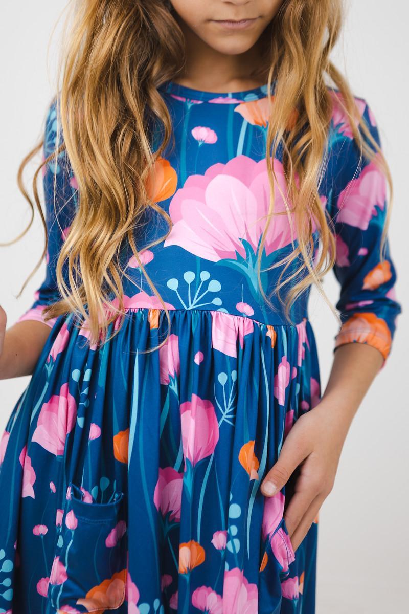 Poppies 3/4 Sleeve Pocket Twirl Dress by Mila & Rose ®