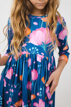 Poppies 3/4 Sleeve Pocket Twirl Dress by Mila & Rose ®