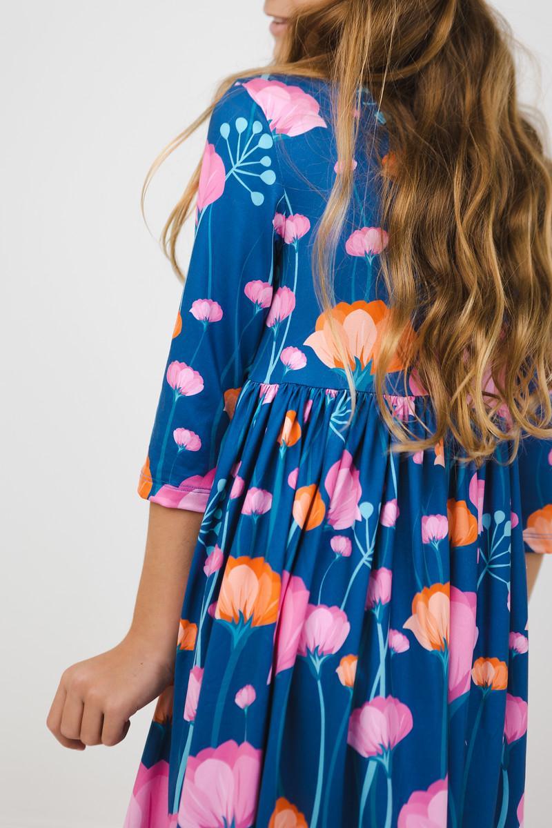 Poppies 3/4 Sleeve Pocket Twirl Dress by Mila & Rose ®