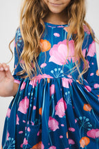 Poppies 3/4 Sleeve Pocket Twirl Dress by Mila & Rose ®