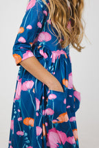 Poppies 3/4 Sleeve Pocket Twirl Dress by Mila & Rose ®