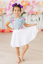 Preppy Floral S/S Ruffle Tee by Mila & Rose ®