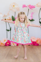 Preppy Petals Pom Pom Dress by Mila & Rose ®