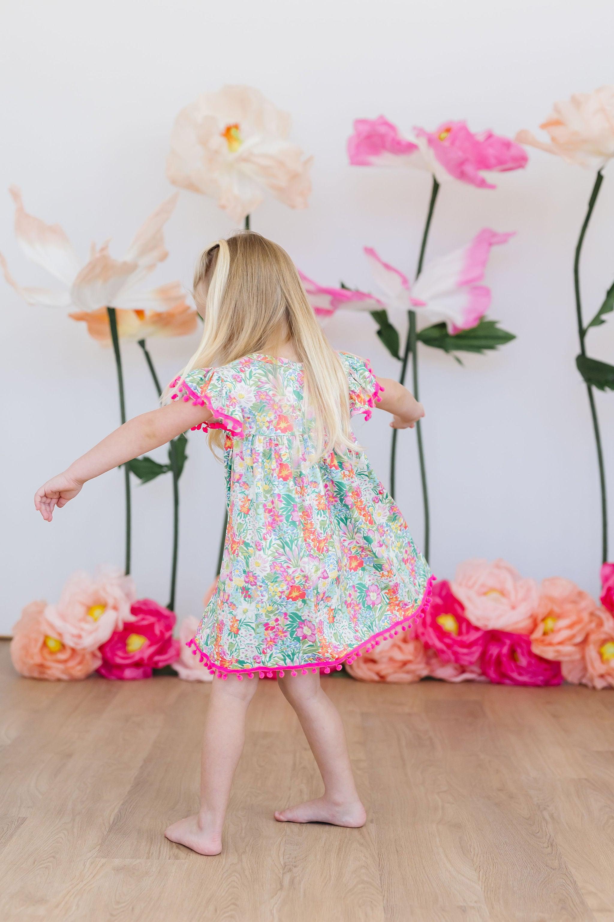 Preppy Petals Pom Pom Dress by Mila & Rose ®