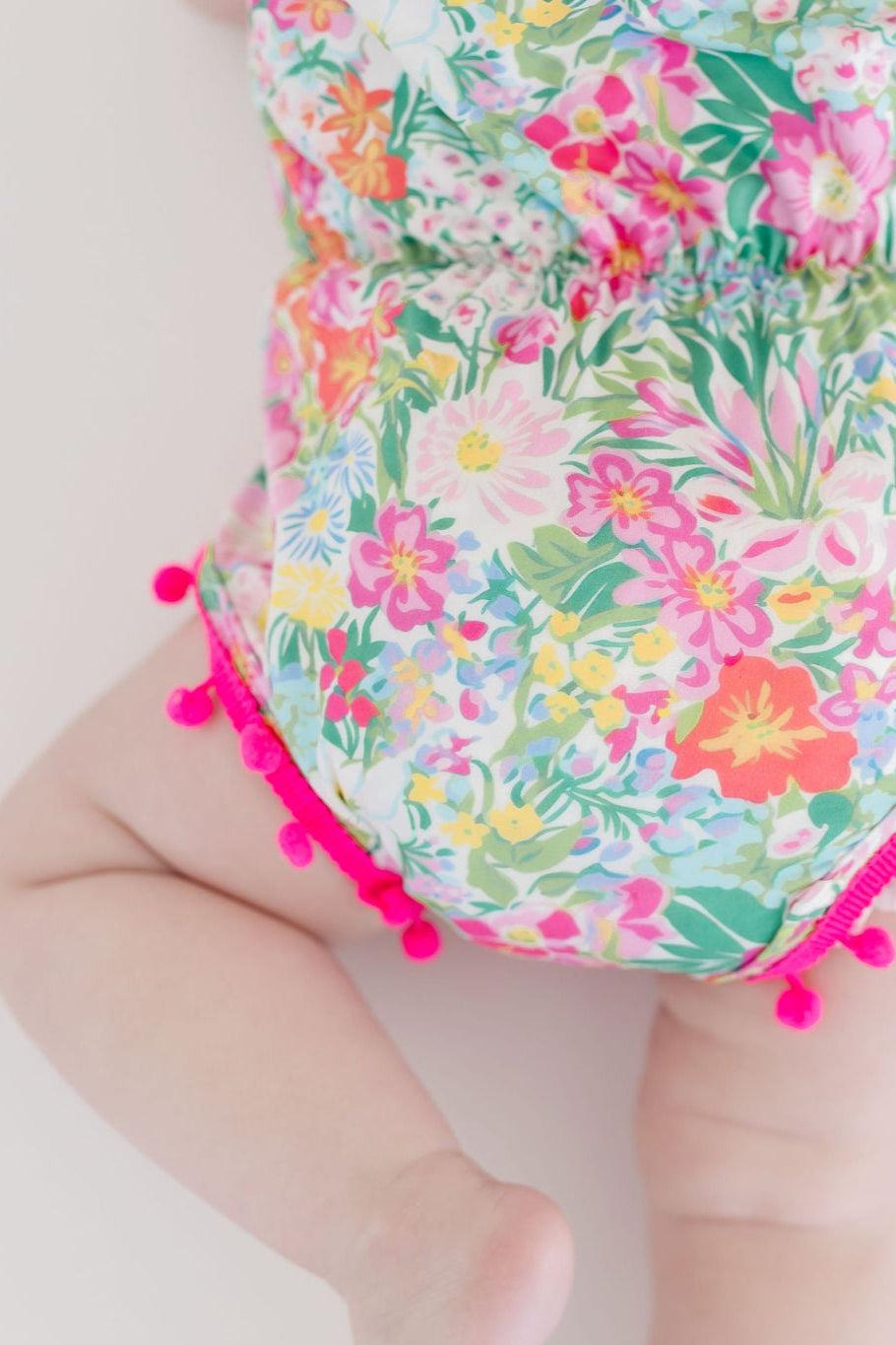 Preppy Petals Pom Pom Romper by Mila & Rose ®