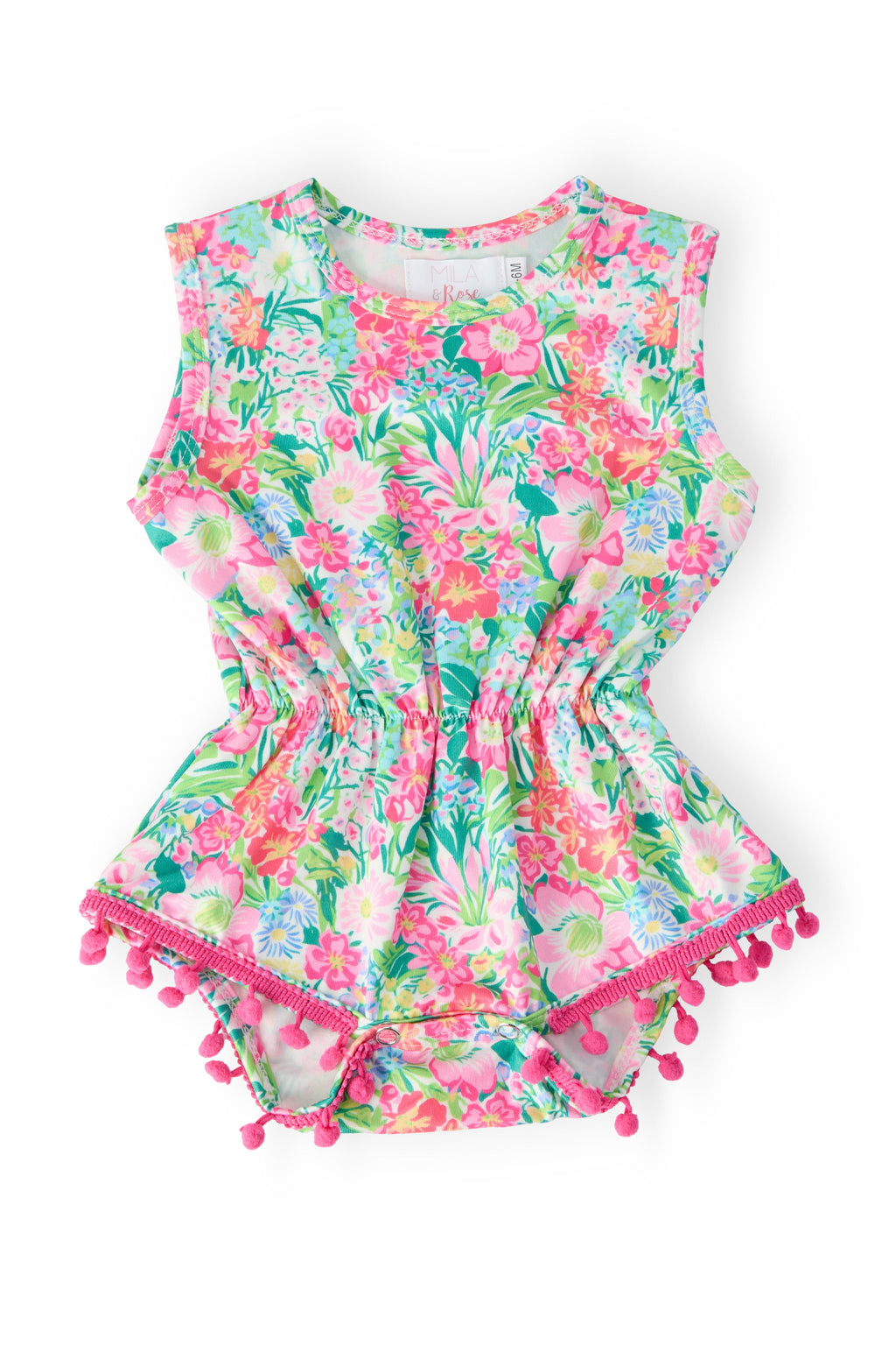 Preppy Petals Pom Pom Romper by Mila & Rose ®