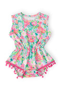 Preppy Petals Pom Pom Romper by Mila & Rose ®