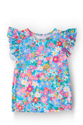 Preppy Floral S/S Ruffle Tee by Mila & Rose ®
