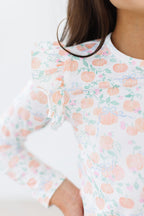 Pretty Pumpkins L/S Ruffle Tee by Mila & Rose ®