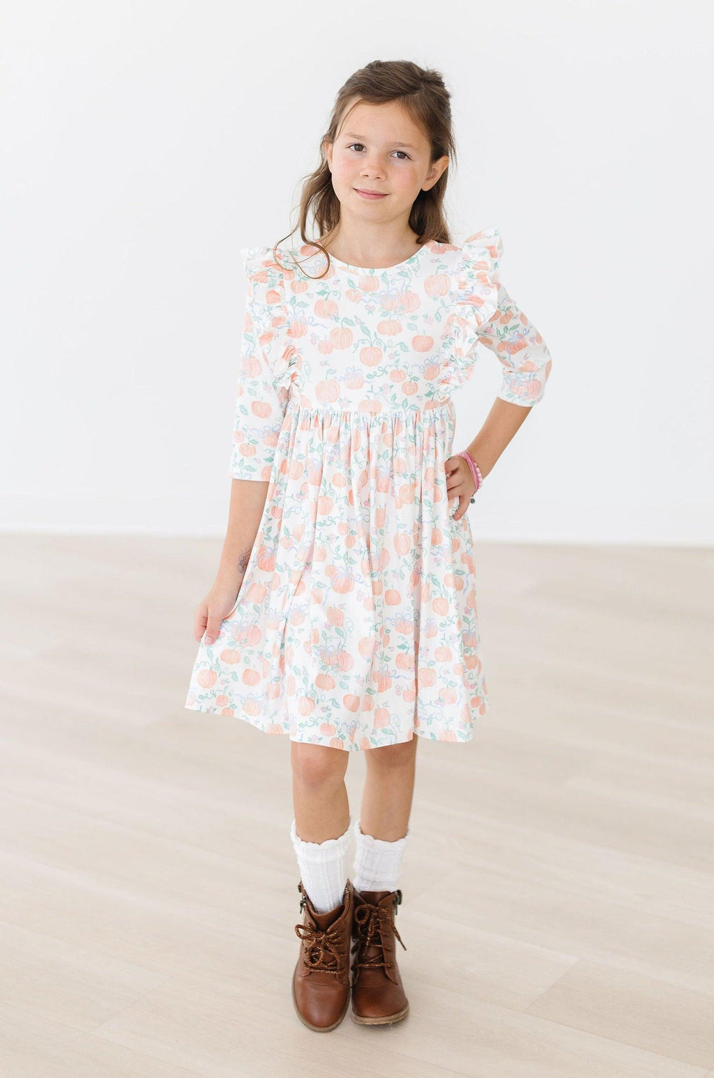Pretty Pumpkins Ruffle Twirl Dress by Mila & Rose ®