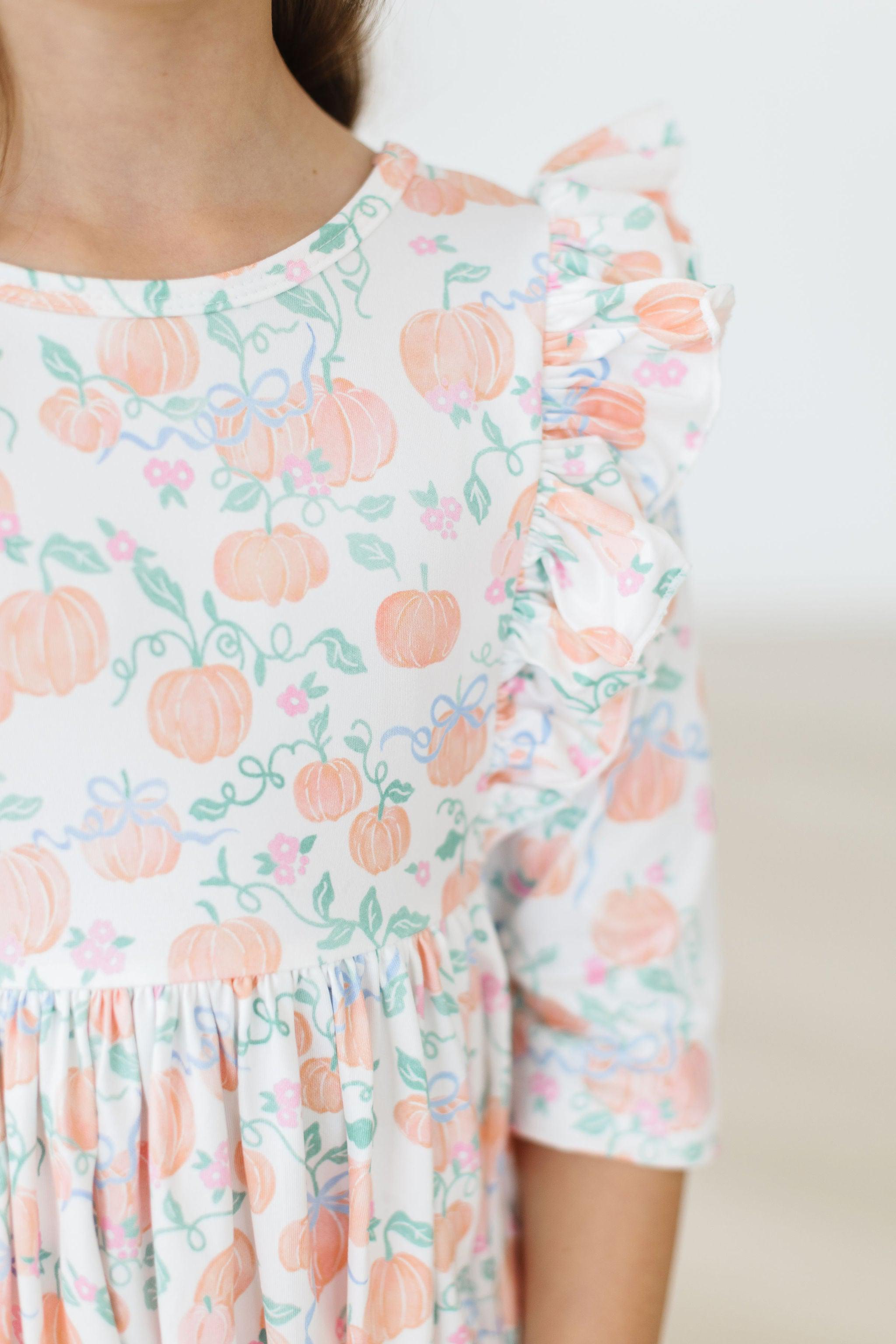 Pretty Pumpkins Ruffle Twirl Dress by Mila & Rose ®
