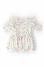 Pretty Pumpkins 3/4 Sleeve Flutter Twirl Bodysuit by Mila & Rose ®