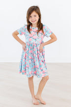 Pretty in Pink Flamingos S/S Pocket Twirl Dress by Mila & Rose ®
