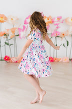 Pretty in Purple S/S Pocket Twirl Dress by Mila & Rose ®