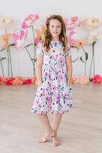 Pretty in Purple S/S Pocket Twirl Dress by Mila & Rose ®
