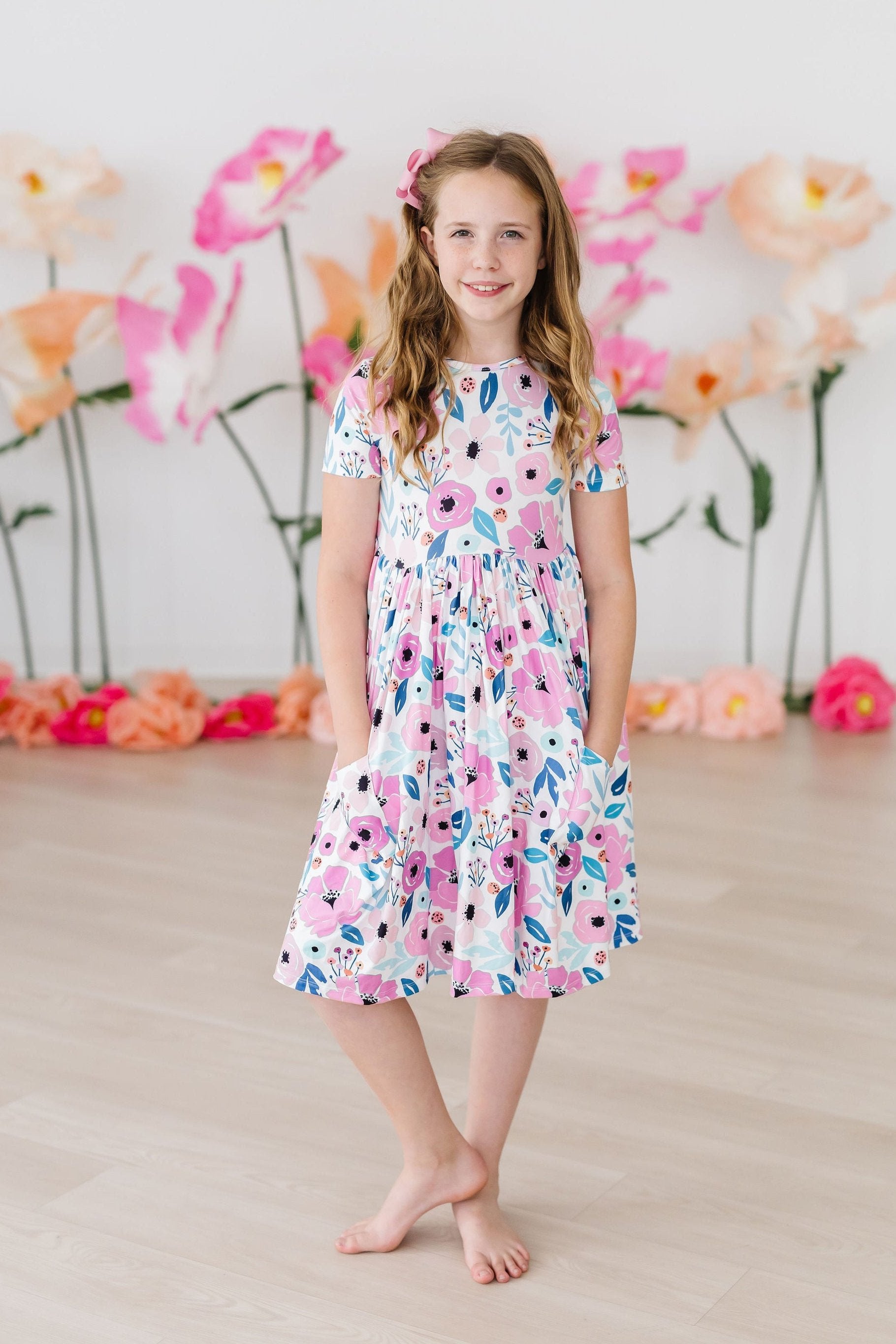 Pretty in Purple S/S Pocket Twirl Dress by Mila & Rose ®