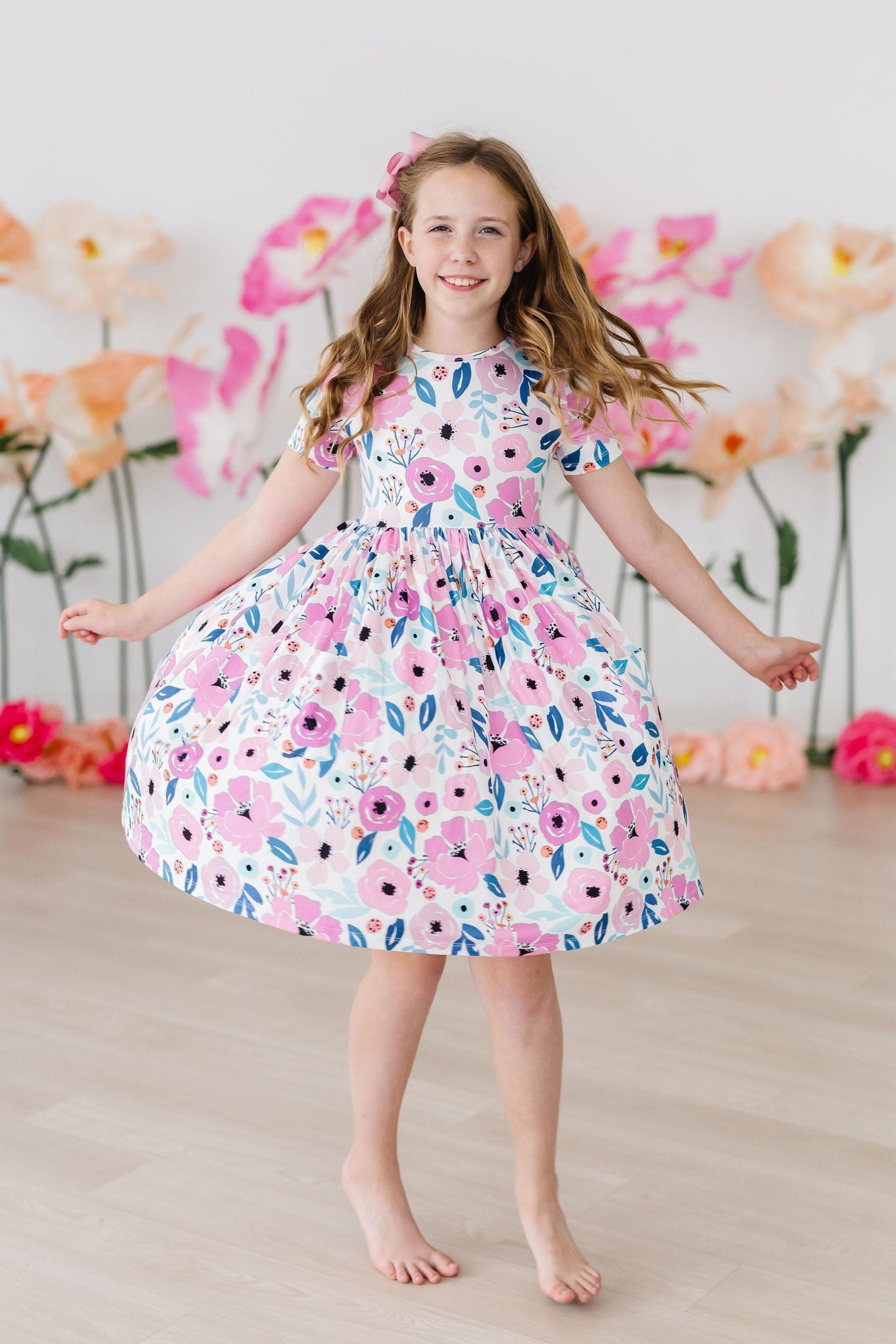 Pretty in Purple S/S Pocket Twirl Dress by Mila & Rose ®