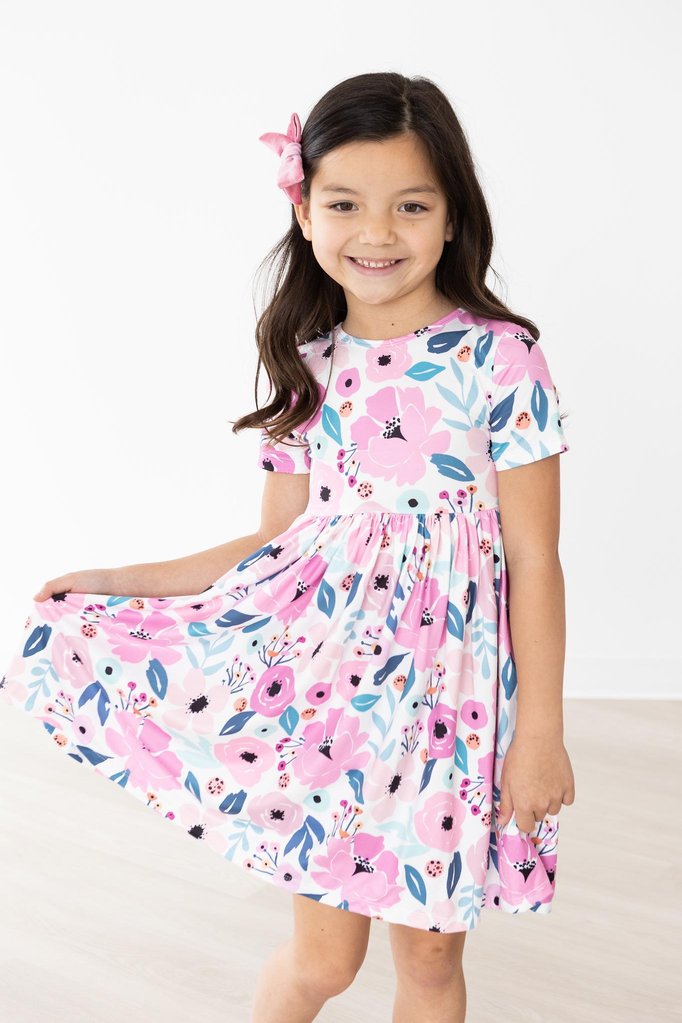 Pretty in Purple S/S Pocket Twirl Dress by Mila & Rose ®
