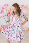 Pretty in Purple S/S Pocket Twirl Dress by Mila & Rose ®