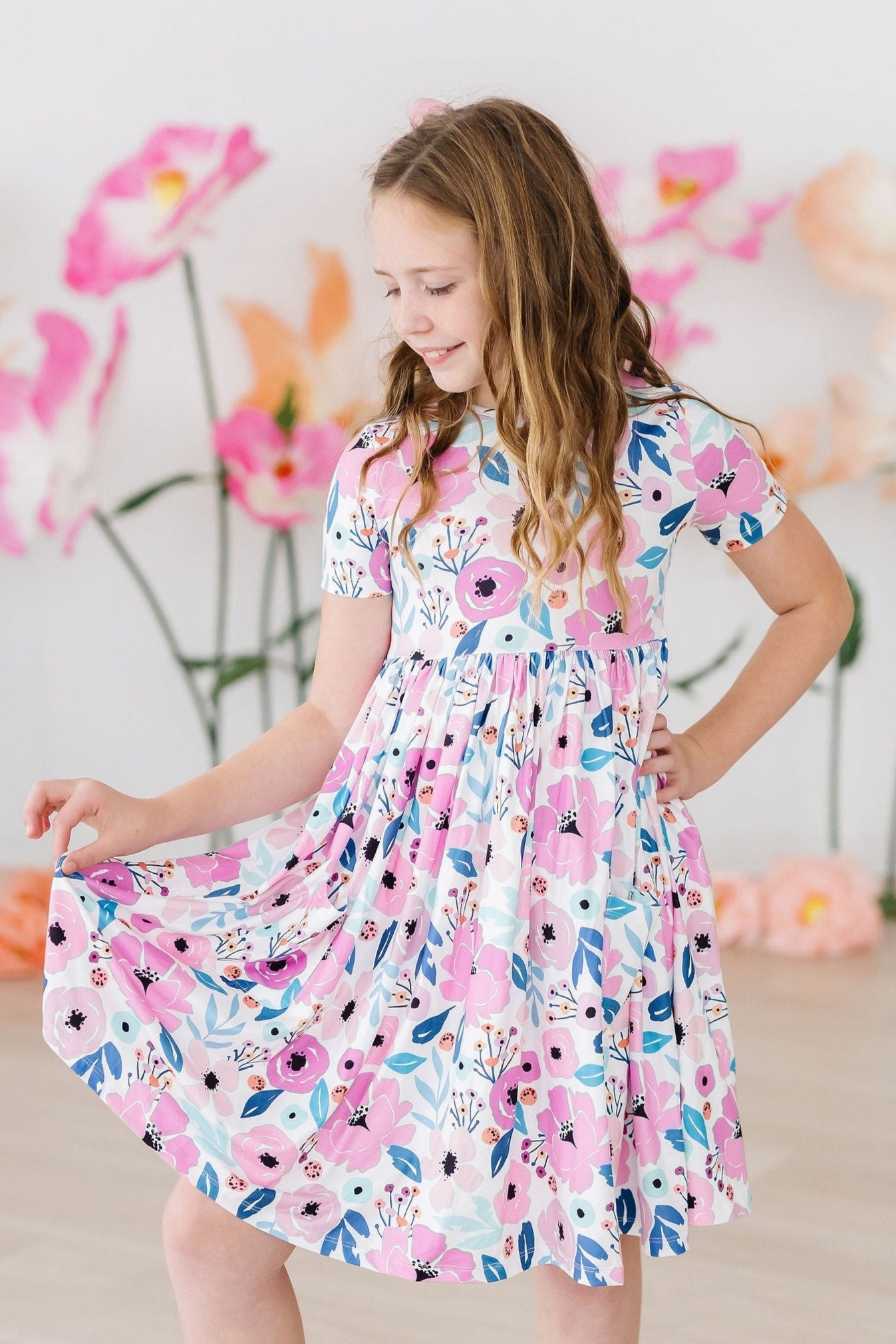 Pretty in Purple S/S Pocket Twirl Dress by Mila & Rose ®
