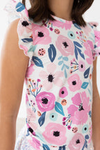 Pretty in Purple S/S Ruffle Tee by Mila & Rose ®
