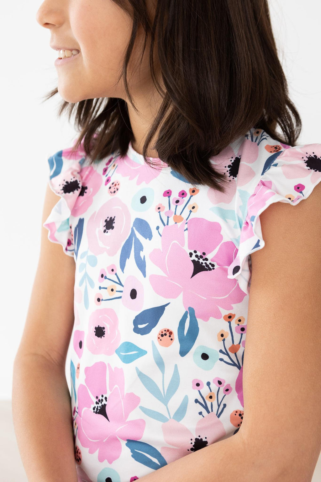 Pretty in Purple S/S Ruffle Tee by Mila & Rose ®