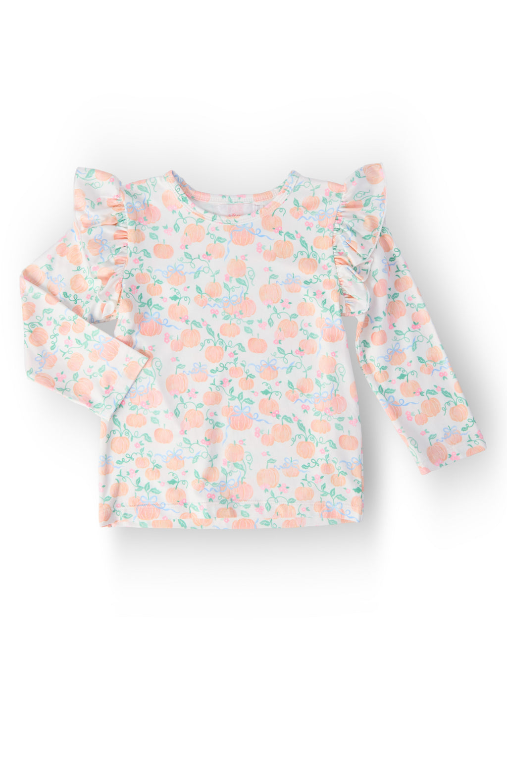 Pretty Pumpkins L/S Ruffle Tee by Mila & Rose ®