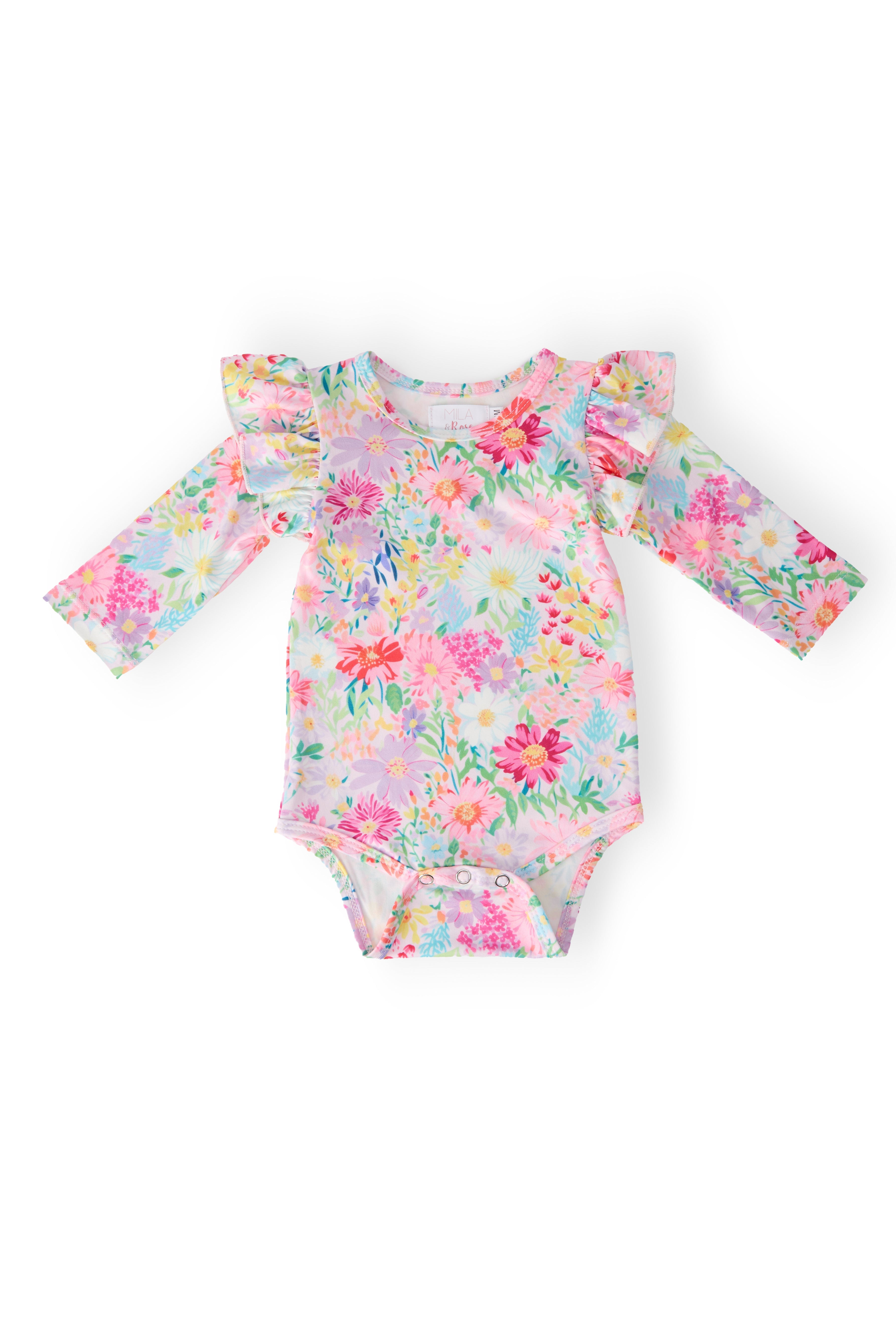 Field of Flowers L/S Flutter Bodysuit by Mila & Rose ®