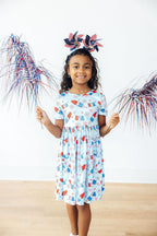 SALE Proudly Patriotic S/S Pocket Twirl Dress by Mila & Rose ®
