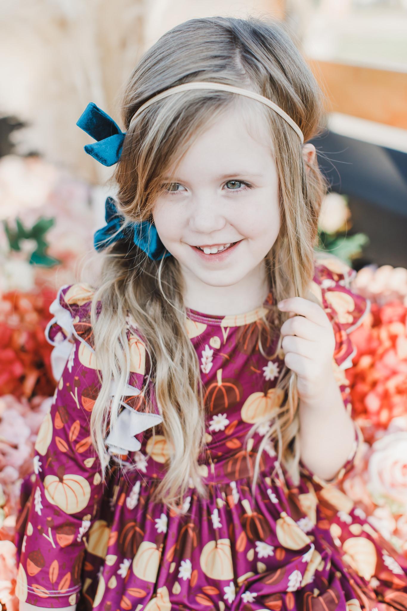 Pumpkin Patch 3/4 Sleeve Ruffle Twirl Dress by Mila & Rose ®