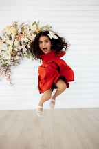 Pumpkin Spice 3/4 Sleeve Pocket Twirl Dress by Mila & Rose ®