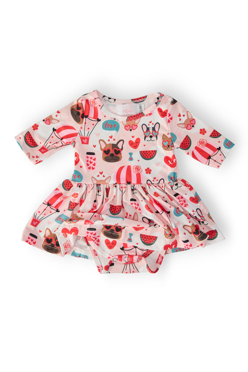 Puppy Love 3/4 Sleeve Twirl Bodysuit by Mila & Rose ®