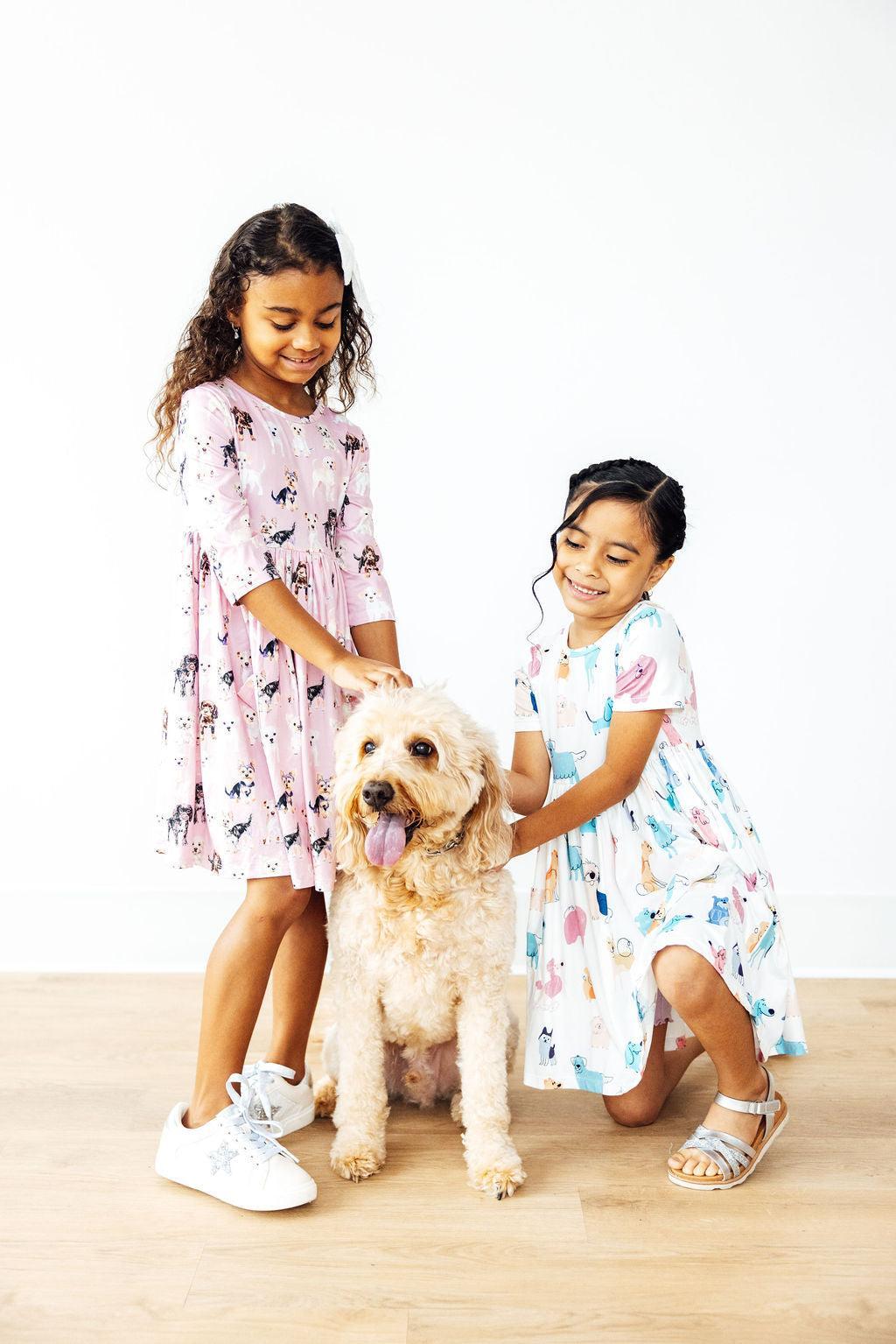 Puppy Pals S/S Pocket Twirl Dress by Mila & Rose ®