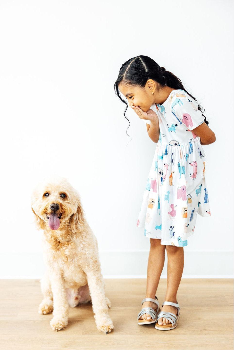 Puppy Pals S/S Pocket Twirl Dress by Mila & Rose ®