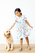 Puppy Pals S/S Pocket Twirl Dress by Mila & Rose ®