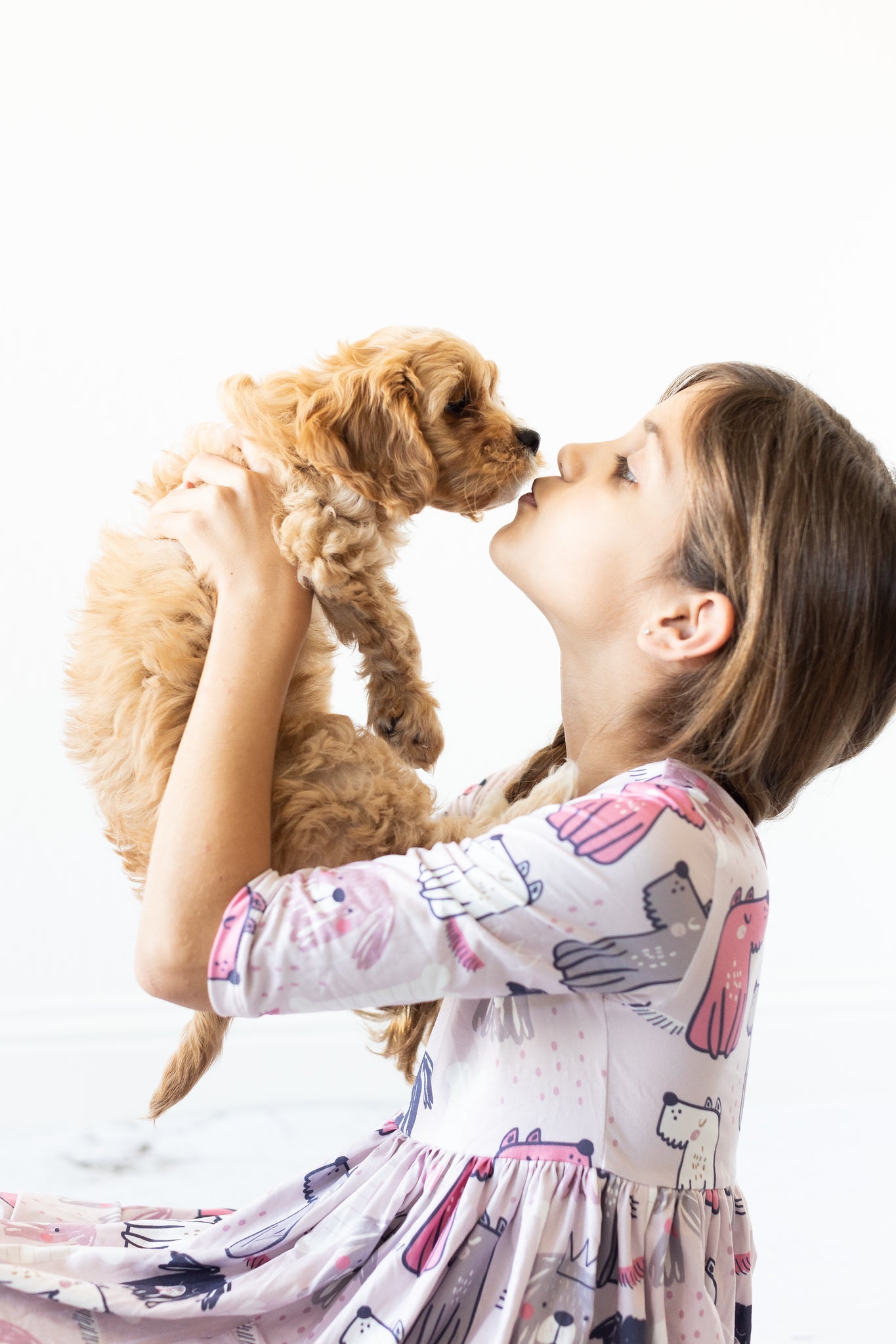 Puppy Party 3/4 Sleeve Pocket Twirl Dress by Mila & Rose ®